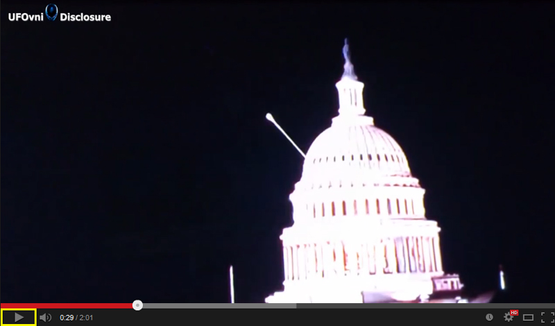Beam of Light Registered by a camera Live stream of US Capitol  3 Aliens 